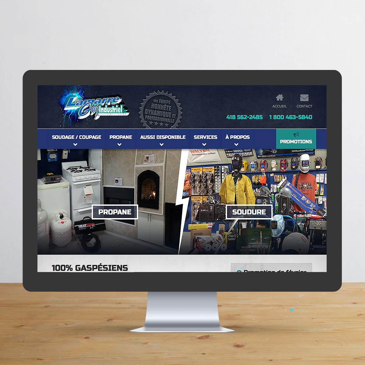 Site Web Lamarre Gaz Industriel