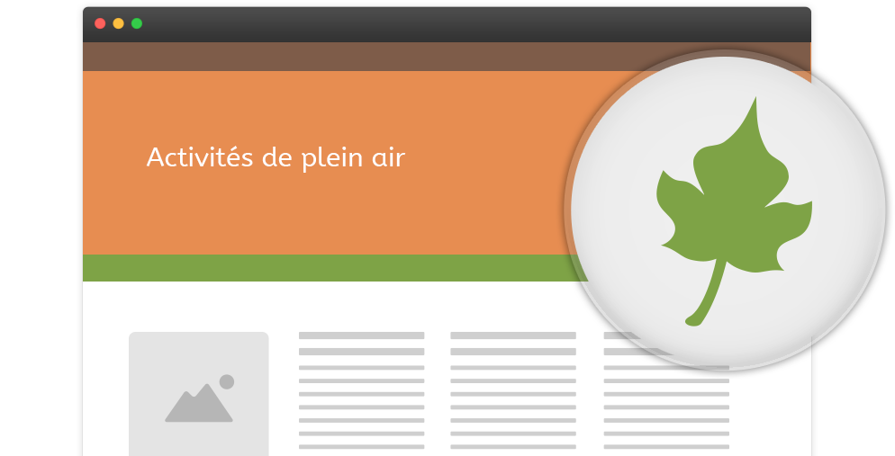 Site Web pour entreprise de plein air